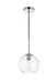 Baxter 1-Light Pendant in Chrome & Clear