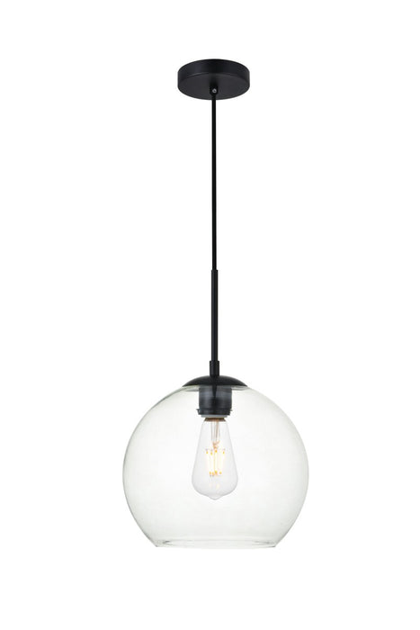 Baxter 1-Light Pendant in Black & Clear