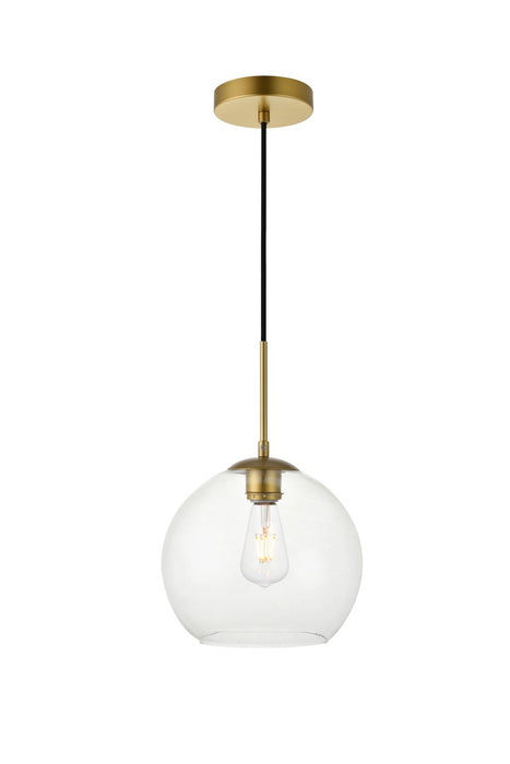 Baxter 1-Light Pendant in Brass & Clear