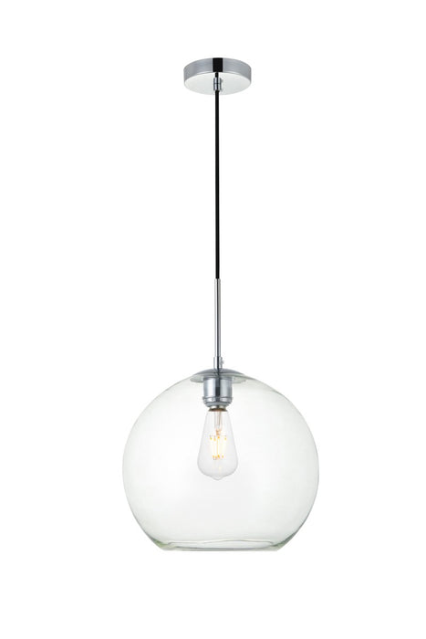 Baxter 1-Light Pendant in Chrome & Clear