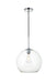 Baxter 1-Light Pendant in Chrome & Clear