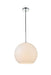 Baxter 1-Light Pendant in Chrome & Frosted White