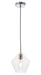 Gene 1-Light Pendant in Chrome & Clear Glass