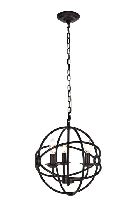 Octavia 3-Light Pendant in Dark Brown