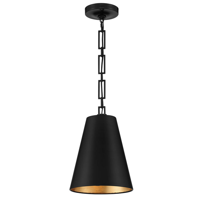 Alston 2-Light Chandelier in Matte Black & Antique Gold by Crystorama - MPN 8685-MK-GA