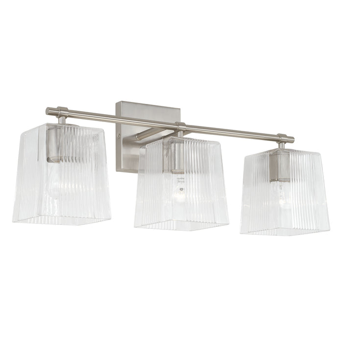 Lexi Three Light Vanity in Brushed Nickel