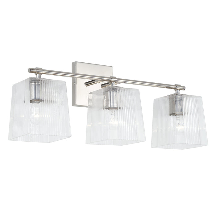 Lexi Three Light Vanity in Polished Nickel