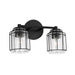 Harmon Two Light Vanity in Matte Black