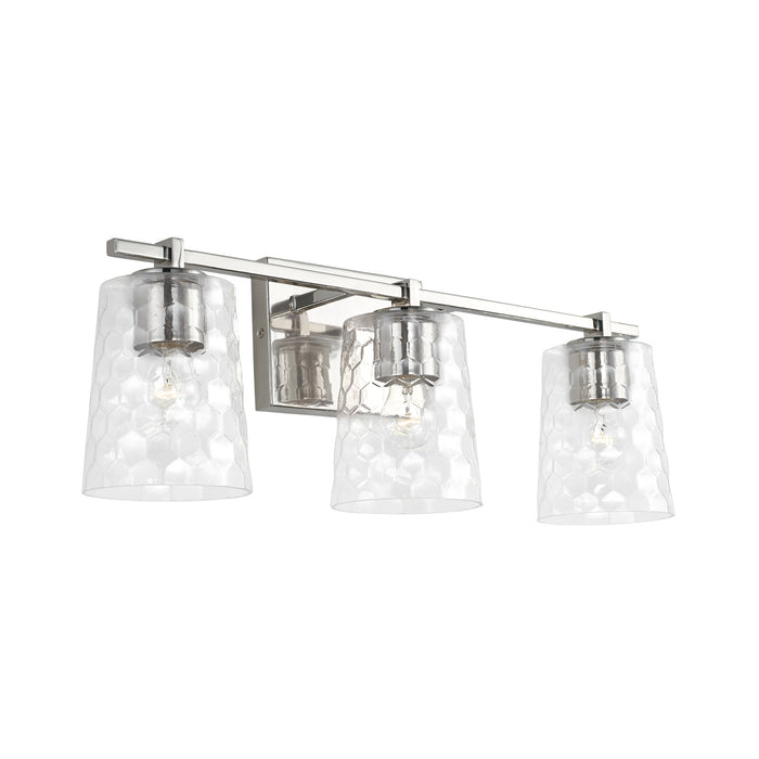 Burke Three Light Vanity in Polished Nickel