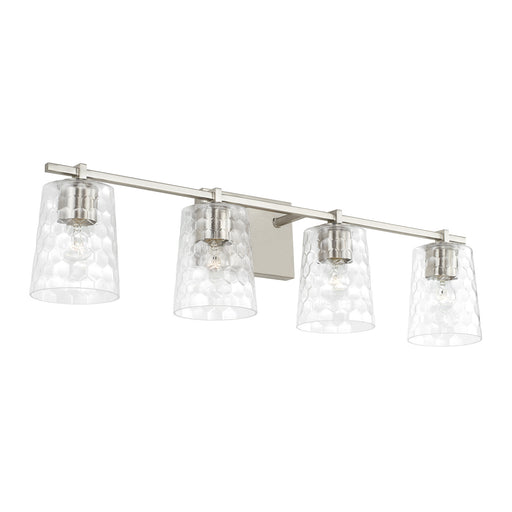 Burke Four Light Vanity in Brushed Nickel