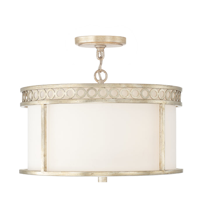 Isabella Four Light Semi-Flush Mount in Winter Gold