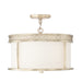 Isabella Four Light Semi-Flush Mount in Winter Gold