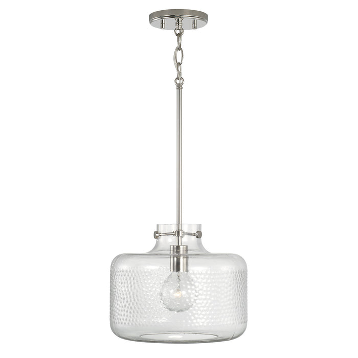 Brighton One Light Pendant in Polished Nickel