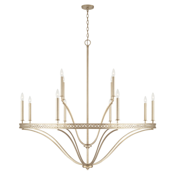 Isabella 12 Light Chandelier in Winter Gold