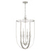 Laurent Four Light Foyer Pendant in Polished Nickel