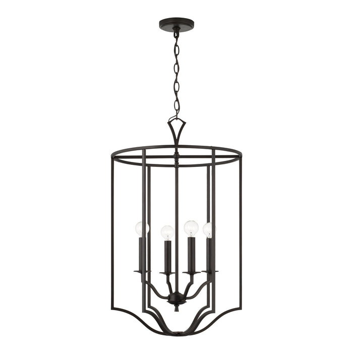 Jaymes Four Light Foyer Pendant in Old Bronze