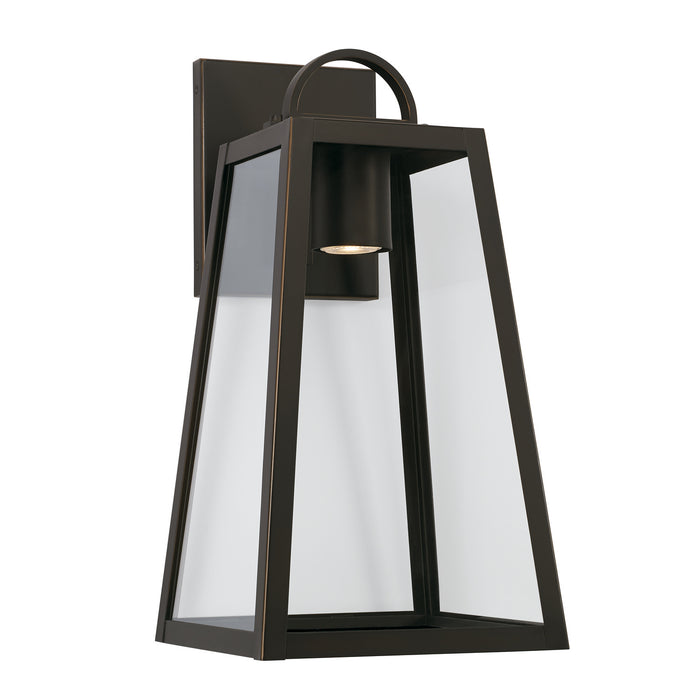 Leighton One Light Outdoor Wall Lantern in Oiled Bronze