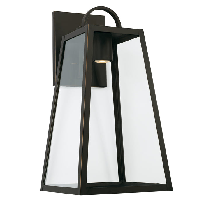 Leighton One Light Outdoor Wall Lantern in Oiled Bronze