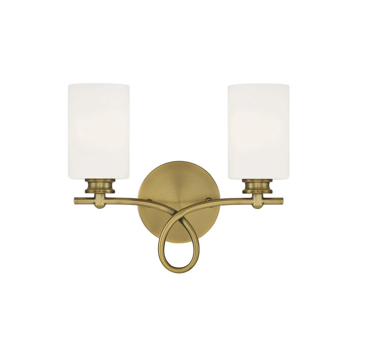 Woodbury 2-Light Bath in Warm Brass