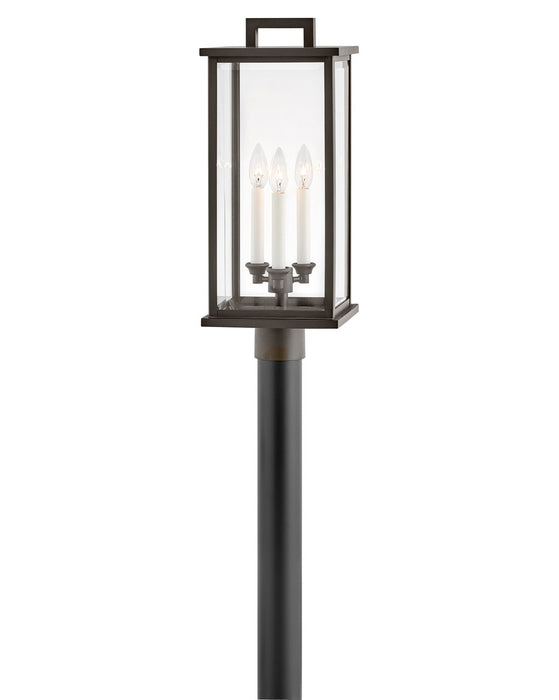 Weymouth Three Light Post Top or Pier Mount in Oil Rubbed Bronze by Hinkley Lighting