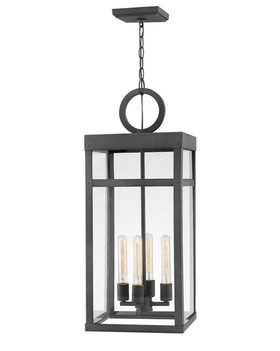 Porter LED Lantern in Aged Zinc by Hinkley Lighting