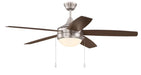 Phaze Energy Star 5-Blade 52" Ceiling Fan in Brushed Polished Nickel from Craftmade, item number EPHA52BNK5