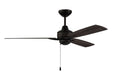 Moto 52" Ceiling Fan in Flat Black from Craftmade, item number MOT52FB3