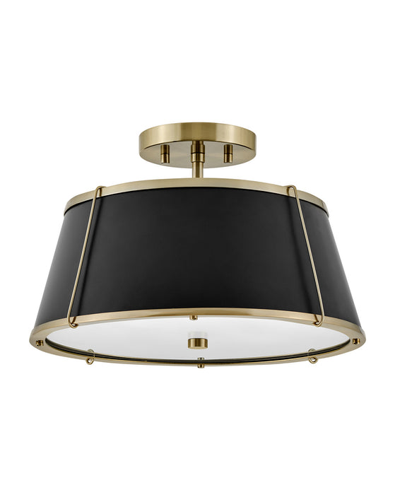 Clarke Two Light Semi-Flush Mount in Warm Brass by Hinkley Lighting