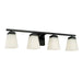 Baxley Four Light Vanity in Matte Black