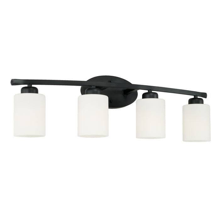 Dixon Four Light Vanity in Matte Black