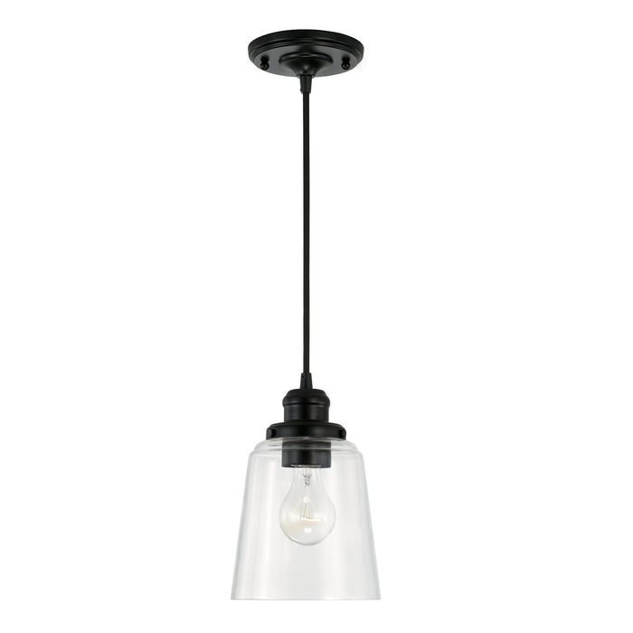 Fallon One Light Pendant in Matte Black