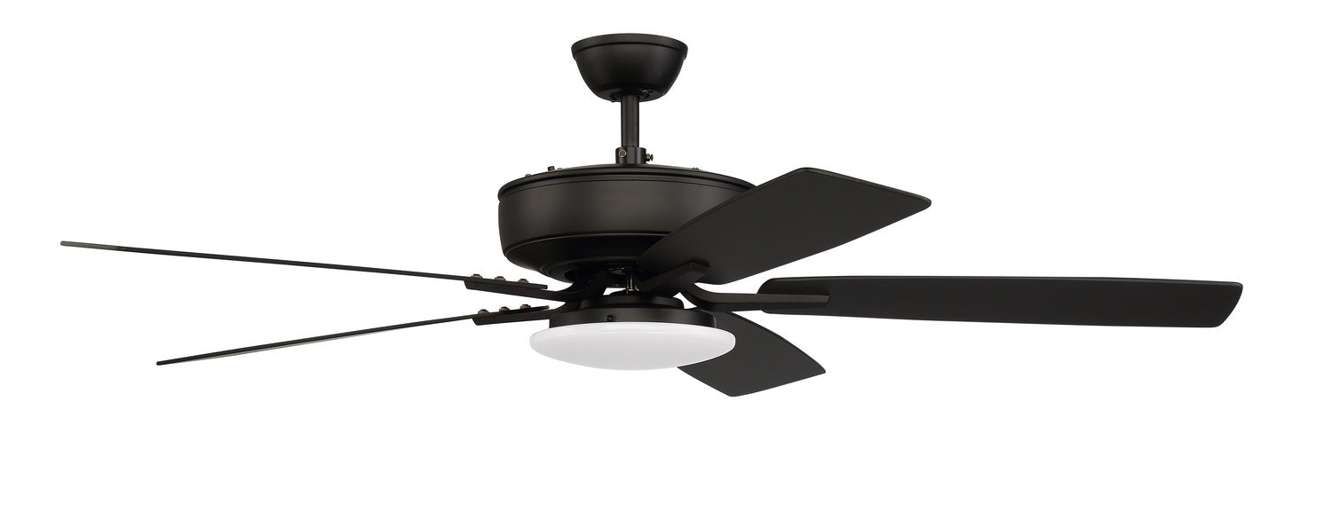 Pro Plus 112 Slim Light Kit 52" Ceiling Fan in Flat Black from Craftmade, item number P112FB5-52FBGW