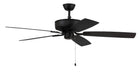 Pro Plus 52" Ceiling Fan in Flat Black from Craftmade, item number P52FB5-52FBGW