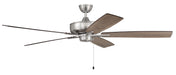 Super Pro 60" Ceiling Fan in Brushed Polished Nickel from Craftmade, item number S60BNK5-60DWGWN