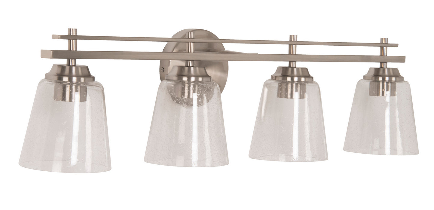 Drake Four Light Vanity in Brushed Polished Nickel