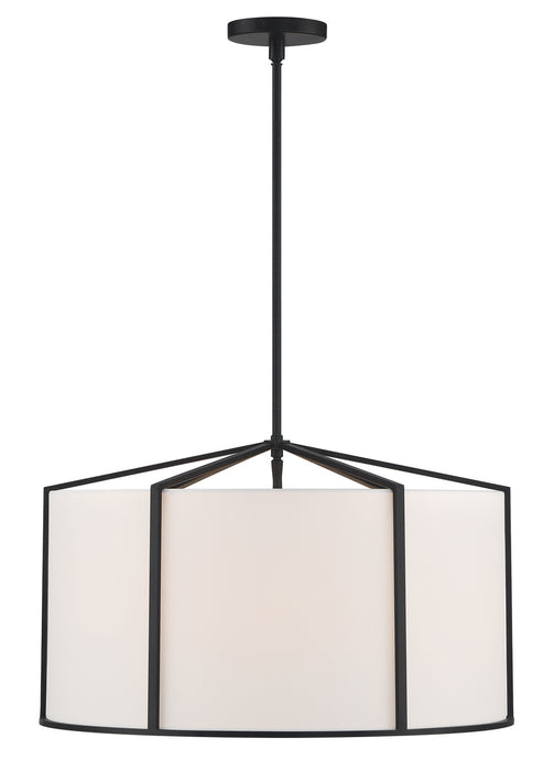 Carlyn 6-Light Pendant in Black by Crystorama - MPN CAR-9206-BK