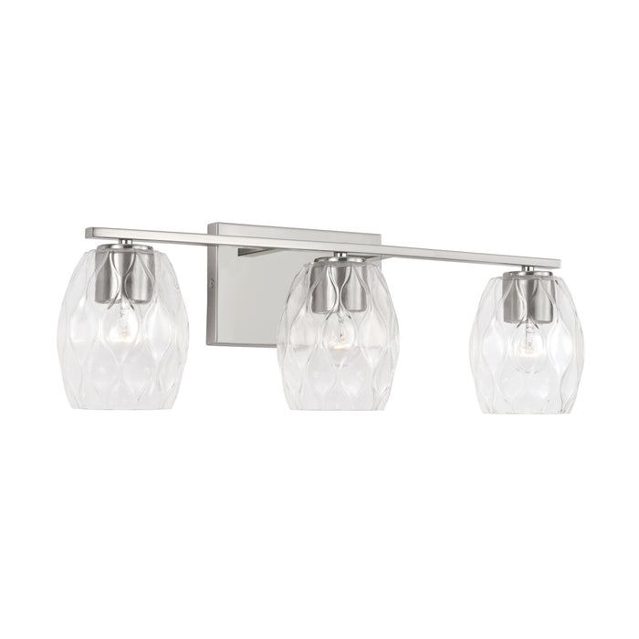 Lucas Three Light Vanity in Brushed Nickel