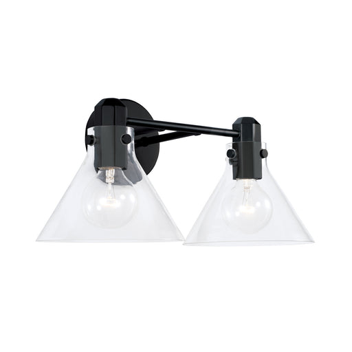 Greer Two Light Vanity in Matte Black