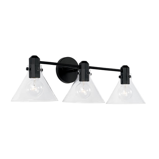 Greer Three Light Vanity in Matte Black