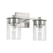 Mason Two Light Vanity in Brushed Nickel