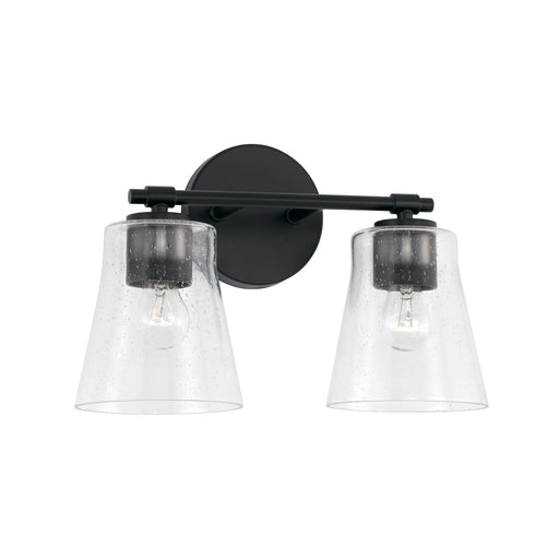 Baker Two Light Vanity in Matte Black