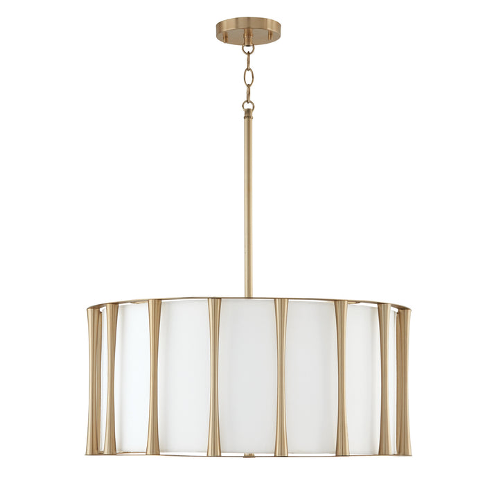 Bodie Four Light Pendant in Matte Brass