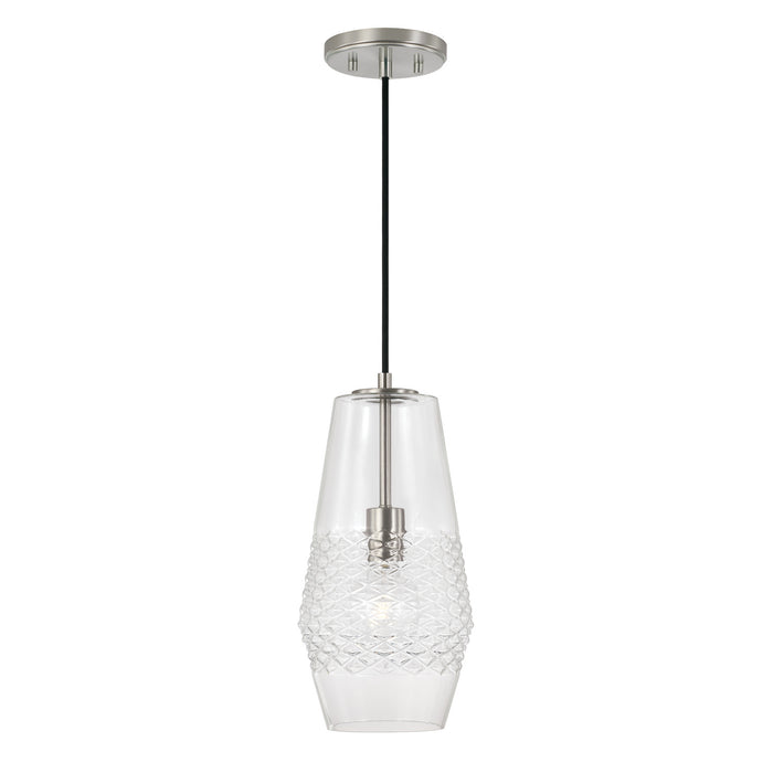 Dena One Light Pendant in Brushed Nickel