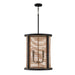 Rico Four Light Foyer Pendant in Flat Black