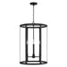 Brennen Four Light Foyer Pendant in Black Iron