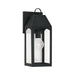 Burton One Light Outdoor Wall Lantern in Black