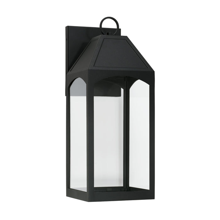 Burton One Light Outdoor Wall Lantern in Black