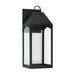 Burton One Light Outdoor Wall Lantern in Black