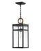 Porter LED Hanging Lantern in Black by Hinkley Lighting