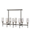 Ana Eight Light Linear Chandelier in Black Oxide by Hinkley Lighting